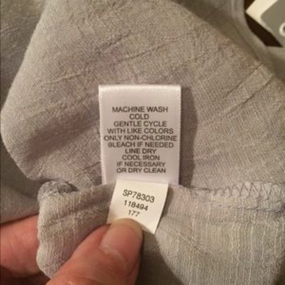 Beautiful Gray Top with Crochet Neckline - Picture 8 of 8